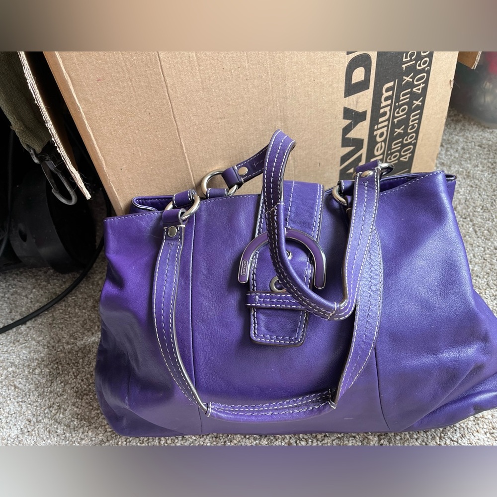 Authentic Coach Soho East West Satchel/Shoulder Bag